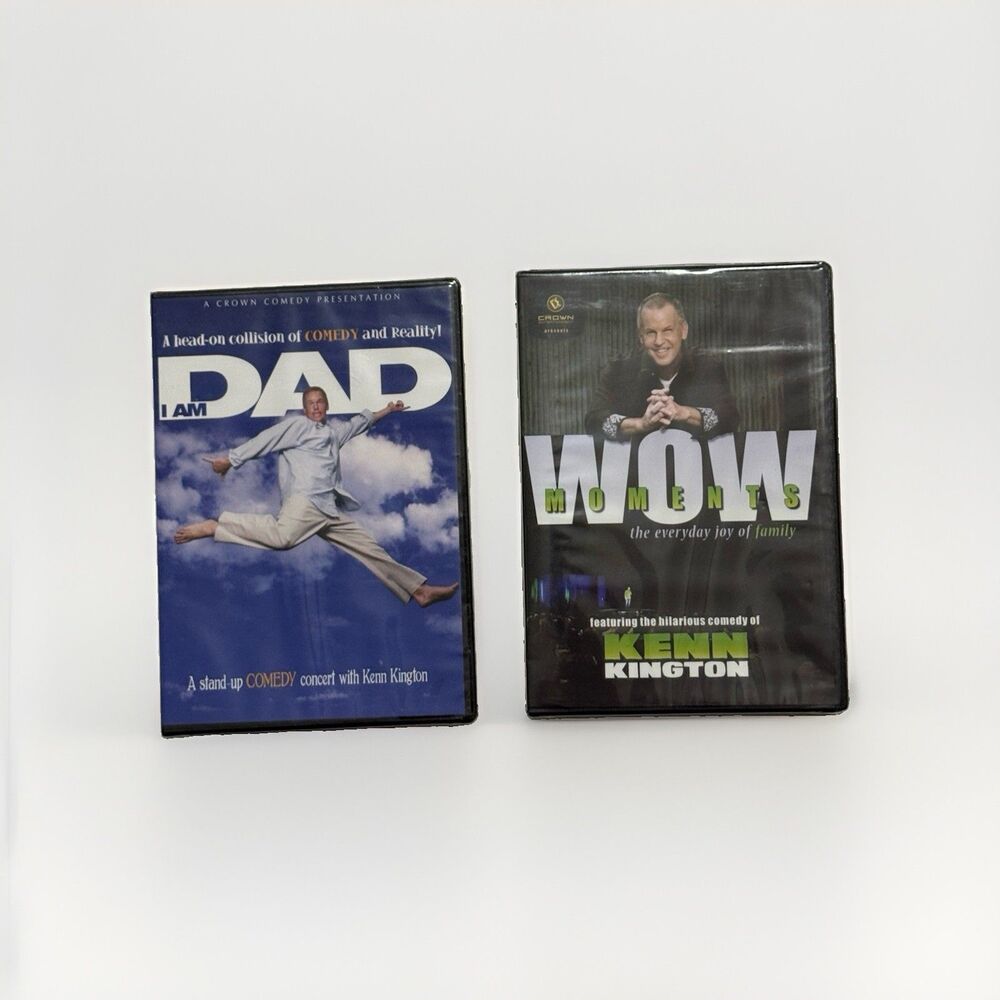 Kenn Kington Comedy DVDs Lot of 2 Wow Moments I am Dad Clean Comedian Crown